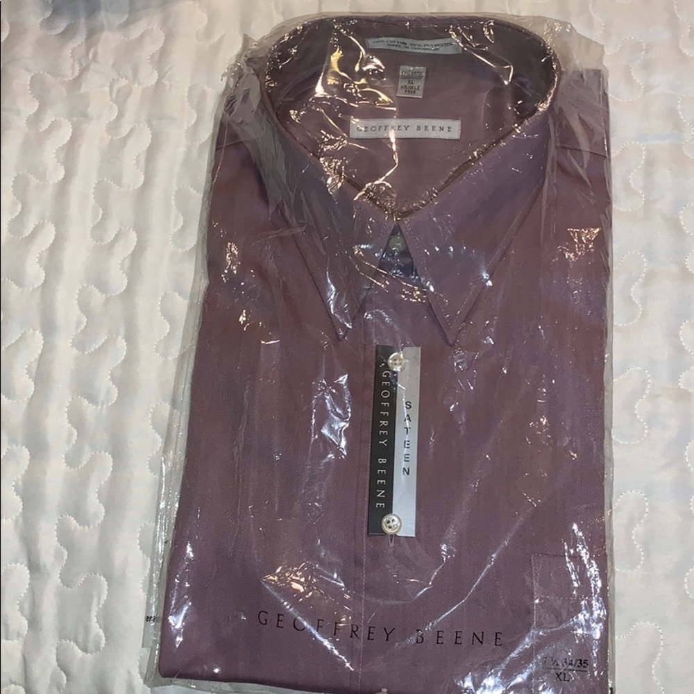 Purple Button Down Collar Shirt